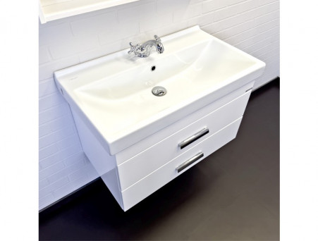 Тумба с Раковиной «Comforty» Никосия-80, 80x53x45см, Белый (00-00011163CF)