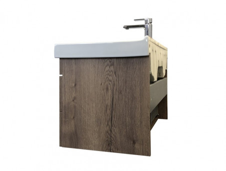 Тумба с Раковиной «Comforty» Никосия-80, 80x53x45см, Дуб Темный (00-00008856CF)