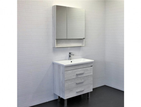 Тумба с Раковиной «Comforty» Никосия-70, 70x83x45см, Дуб Белый (00-00005793CF)