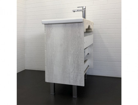 Тумба с Раковиной «Comforty» Никосия-70, 70x83x45см, Дуб Белый (00-00005793CF)