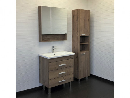 Тумба с Раковиной «Comforty» Никосия-70, 70x83x45см, Дуб Темный (00-00008854CF)