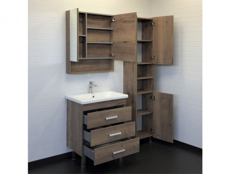 Тумба с Раковиной «Comforty» Никосия-70, 70x83x45см, Дуб Темный (00-00008854CF)