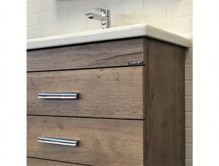 Тумба с Раковиной «Comforty» Никосия-70, 70x83x45см, Дуб Темный (00-00008854CF)
