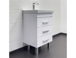 Тумба с Раковиной «Comforty» Никосия-50, 50x85x40см, Белый (00-00018023CF)