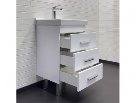 Тумба с Раковиной «Comforty» Никосия-50, 50x85x40см, Белый (00-00018023CF)