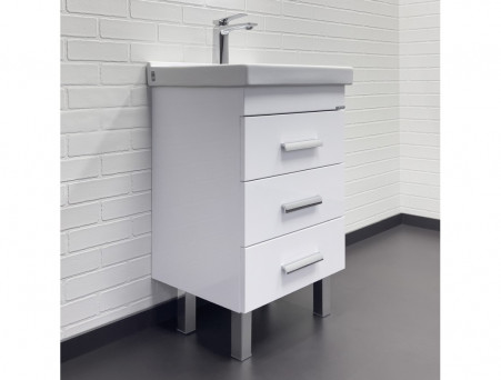 Тумба с Раковиной «Comforty» Никосия-50, 50x85x40см, Белый (00-00018023CF)