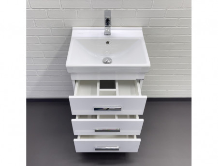 Тумба с Раковиной «Comforty» Никосия-50, 50x85x40см, Белый (00-00018023CF)