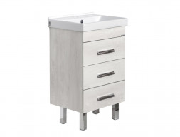 Тумба с Раковиной «Comforty» Никосия-50, 50x85x40см, Дуб Белый (00-00017092CF)