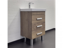 Тумба с Раковиной «Comforty» Никосия-50, 50x85x40см, Дуб Темный (00-00018024CF)
