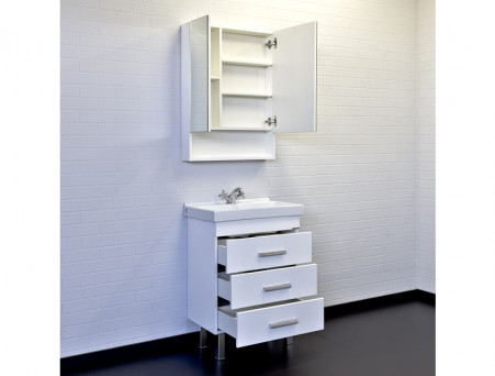 Тумба с Раковиной «Comforty» Никосия-60, 60x86x40см, Белый (00-00011160CF)