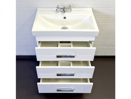 Тумба с Раковиной «Comforty» Никосия-60, 60x86x40см, Белый (00-00011160CF)