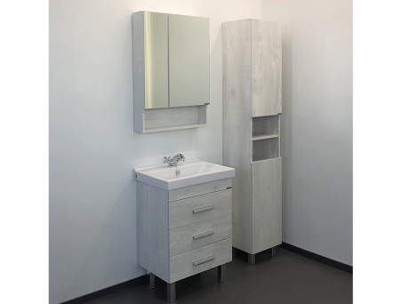 Тумба с Раковиной «Comforty» Никосия-60, 60x86x40см, Дуб Белый (00004142203CF)