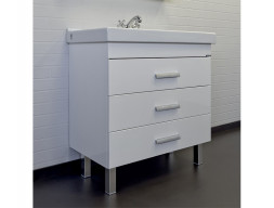 Тумба с Раковиной «Comforty» Никосия-80, 80x86x45см, Белый (00-00011162CF)