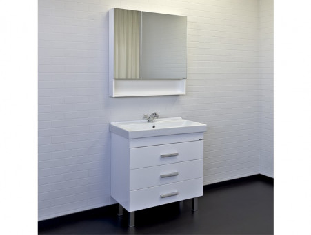 Тумба с Раковиной «Comforty» Никосия-80, 80x86x45см, Белый (00-00011162CF)