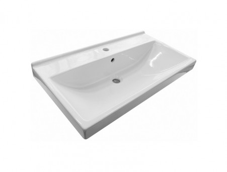 Тумба с Раковиной «Comforty» Никосия-80, 80x86x45см, Дуб Белый (00004142204CF)