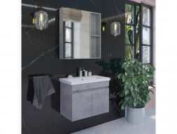 Тумба с Раковиной «Comforty» Осло-70, 70x55x45см, Бетон Светлый (00-00006118CF)