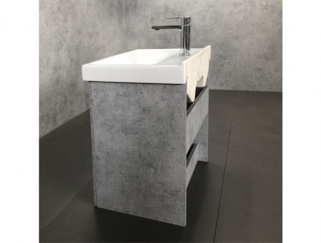 Тумба с Раковиной «Comforty» Осло-60, 60x63x40см, Бетон Светлый (00-00000835CF)