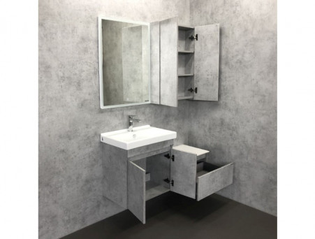 Тумба с Раковиной «Comforty» Осло-60, 60x63x40см, Бетон Светлый (00-00000835CF)