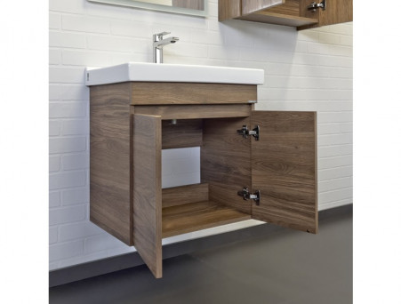 Тумба с Раковиной «Comforty» Осло-60, 60x63x40см, Дуб Темно-Коричневый (00-00011149CF)