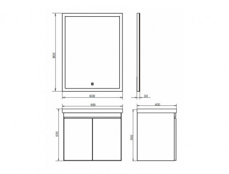 Тумба с Раковиной «Comforty» Осло-60, 60x63x40см, Дуб Темно-Коричневый (00-00011149CF)