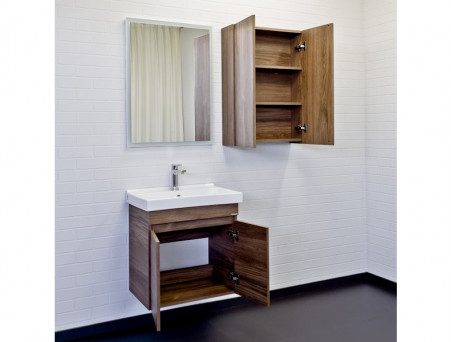 Тумба с Раковиной «Comforty» Осло-60, 60x63x40см, Дуб Темно-Коричневый (00-00011149CF)