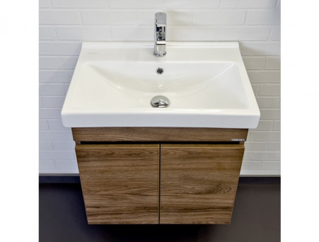 Тумба с Раковиной «Comforty» Осло-60, 60x63x40см, Дуб Темно-Коричневый (00-00011149CF)