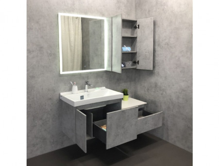 Тумба с Раковиной «Comforty» Осло-80, 80x63x45см, Бетон Светлый (00-00000836CF)