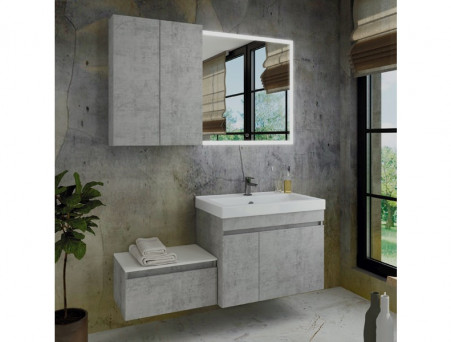 Тумба с Раковиной «Comforty» Осло-80, 80x63x45см, Бетон Светлый (00-00000836CF)