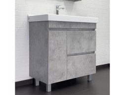 Тумба с Раковиной «Comforty» Осло-80, 80x85x45см, Бетон Светлый (00-00012959CF)