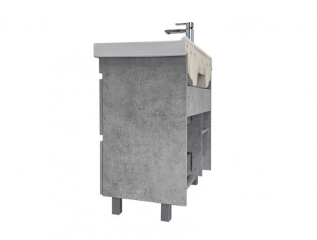 Тумба с Раковиной «Comforty» Осло-80, 80x85x45см, Бетон Светлый (00-00012959CF)