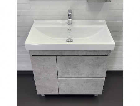 Тумба с Раковиной «Comforty» Осло-80, 80x85x45см, Бетон Светлый (00-00012959CF)