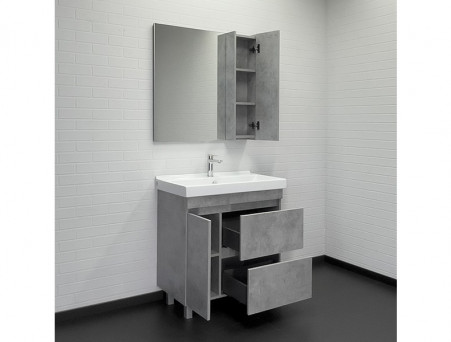 Тумба с Раковиной «Comforty» Осло-80, 80x85x45см, Бетон Светлый (00-00012959CF)