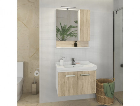 Тумба с Раковиной «Comforty» Рига-72, 72x55x47см, Дуб Сонома (00004142215CF)