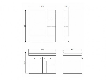 Тумба с Раковиной «Comforty» Рига-72, 72x55x47см, Дуб Сонома (00004142215CF)