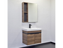 Тумба с Раковиной «Comforty» Соло-70, 70,5x60,5x45см, Дуб Темно-Коричневый (00-00010978CF)