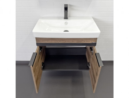 Тумба с Раковиной «Comforty» Соло-70, 70,5x60,5x45см, Дуб Темно-Коричневый (00-00010978CF)