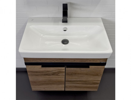 Тумба с Раковиной «Comforty» Соло-70, 70,5x60,5x45см, Дуб Темно-Коричневый (00-00010978CF)
