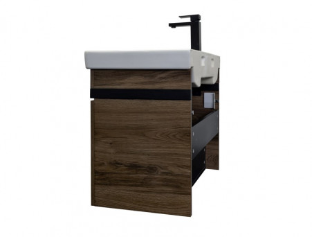 Тумба с Раковиной «Comforty» Соло-70, 70,5x60,5x45см, Дуб Темно-Коричневый (00-00010978CF)