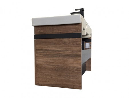 Тумба с Раковиной «Comforty» Соло-90, 90x60,5x45см, Дуб Темно-Коричневый (00-00010979CF)