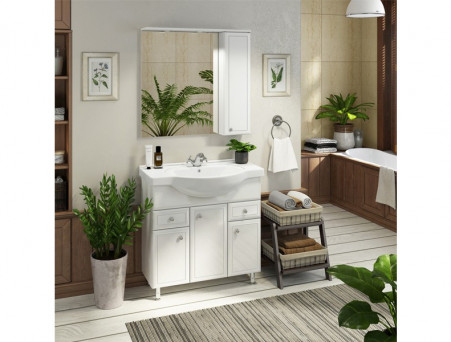 Тумба с Раковиной «Comforty» Сочи-85, 87,5x88x51см, Белый (00004134639CF)