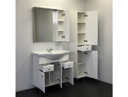 Тумба с Раковиной «Comforty» Сочи-85, 87,5x88x51см, Белый (00004134639CF)