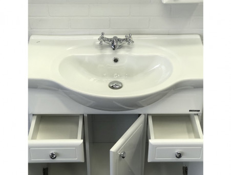 Тумба с Раковиной «Comforty» Сочи-85, 87,5x88x51см, Белый (00004134639CF)