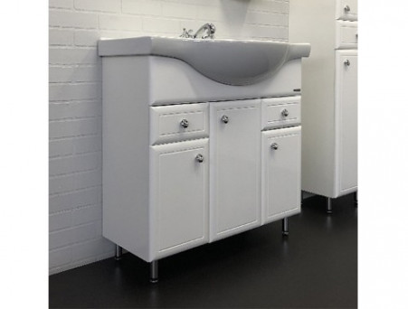 Тумба с Раковиной «Comforty» Сочи-85, 87,5x88x51см, Белый (00004134639CF)