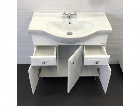 Тумба с Раковиной «Comforty» Сочи-85, 87,5x88x51см, Белый (00004134639CF)