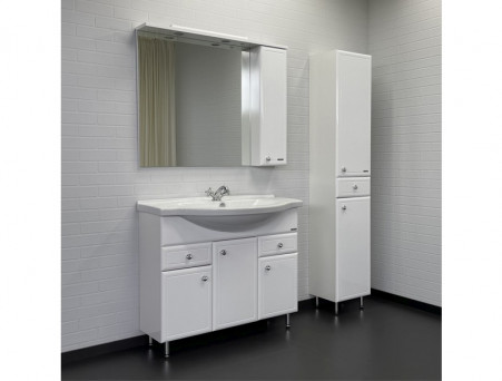 Тумба с Раковиной «Comforty» Сочи-100, 99x88x52см, Белый (00004134582CF)