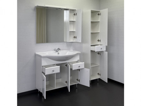 Тумба с Раковиной «Comforty» Сочи-100, 99x88x52см, Белый (00004134582CF)