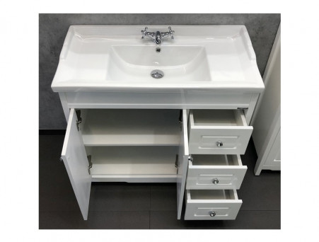 Тумба с Раковиной «Comforty» Тбилиси-90, 90x88x46см, Белый (00003132630CF)