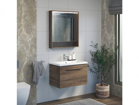 Тумба с Раковиной «Comforty» Томари-70, 70x48x45см, Дуб Темно-Коричневый (00-00001279CF)