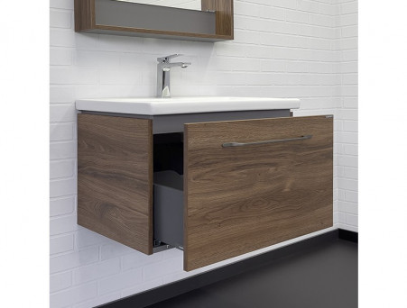 Тумба с Раковиной «Comforty» Томари-70, 70x48x45см, Дуб Темно-Коричневый (00-00001279CF)