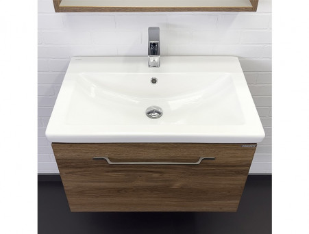 Тумба с Раковиной «Comforty» Томари-70, 70x48x45см, Дуб Темно-Коричневый (00-00001279CF)